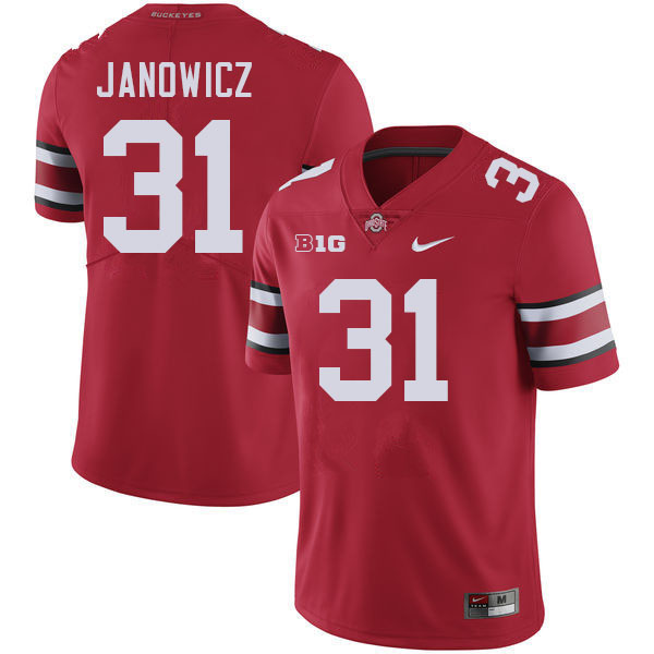 Vic Janowicz Ohio State Buckeyes Jersey College Football Uniforms-Red